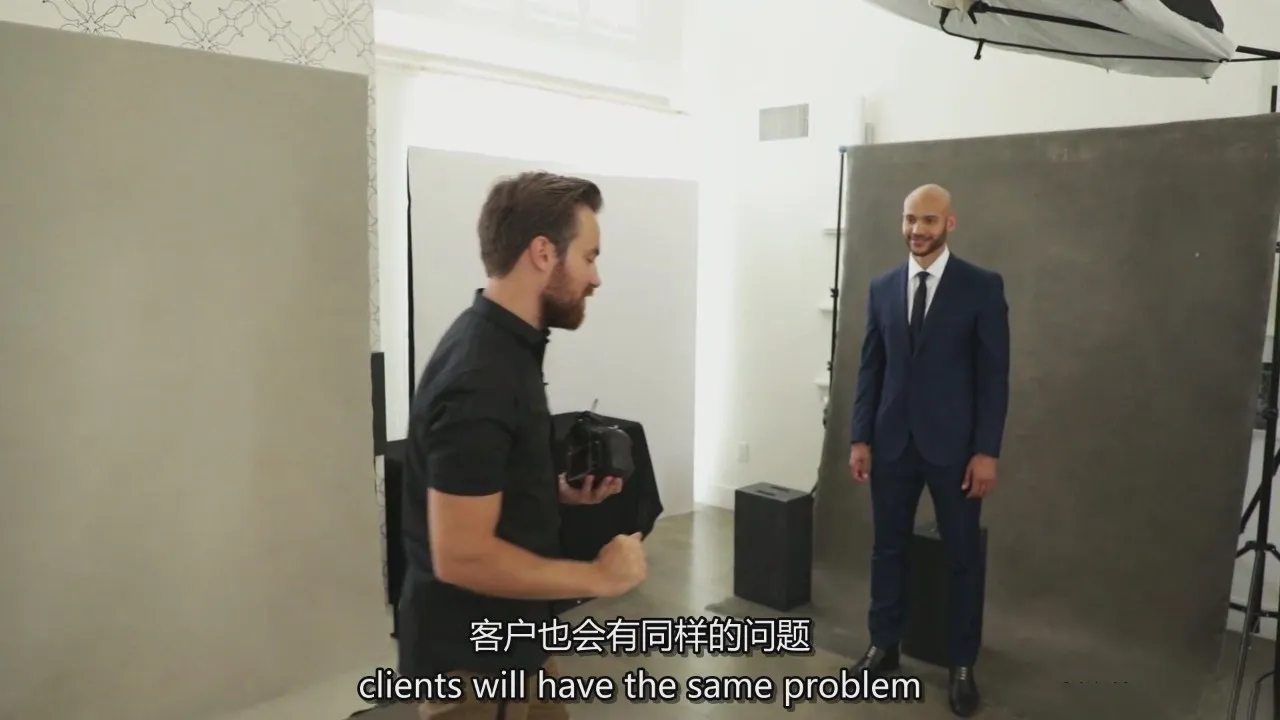 图片[2]-摄影师Felix Kunze企业正式肖像简单布光摄影教程-中英字幕