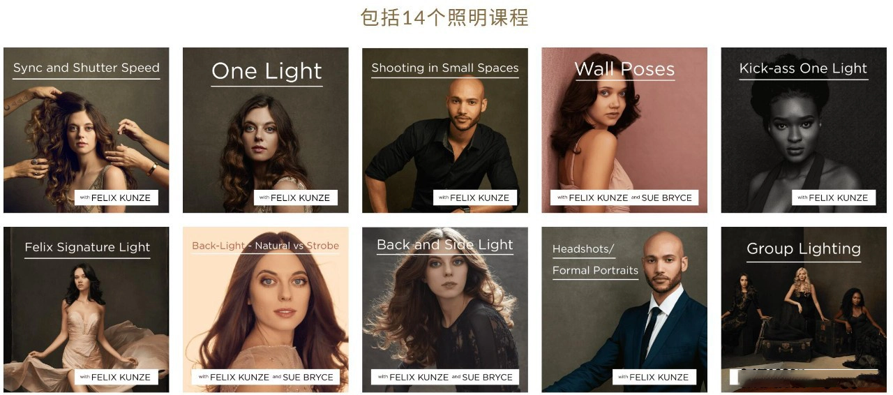 图片[2]-摄影师 Felix Kunze 14套工作室布光系列完整套装教程-中英字幕