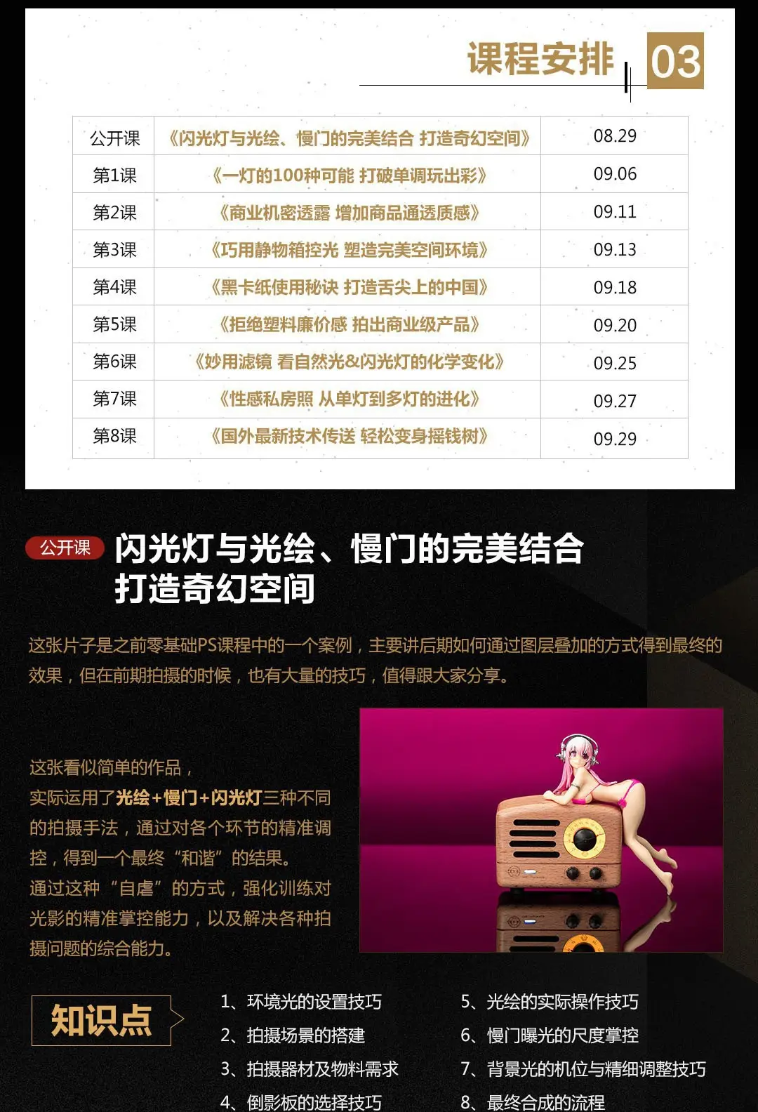 图片[3]-20种产品人像摄影闪光灯特训班商业案例分析完整中文教程-美夕摄影