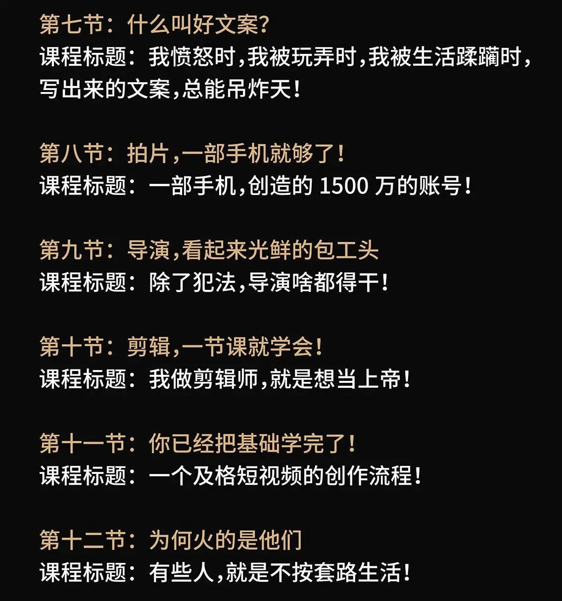 图片[5]-导演养成记短视频创作课-张策短视频导演养成记完整教程-美夕摄影