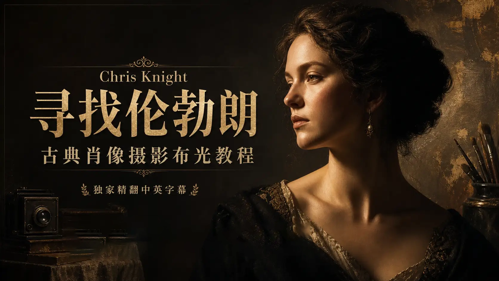 Chris Knight 寻找伦勃朗古典肖像摄影布光教程-独家精翻中英字幕-美夕摄影