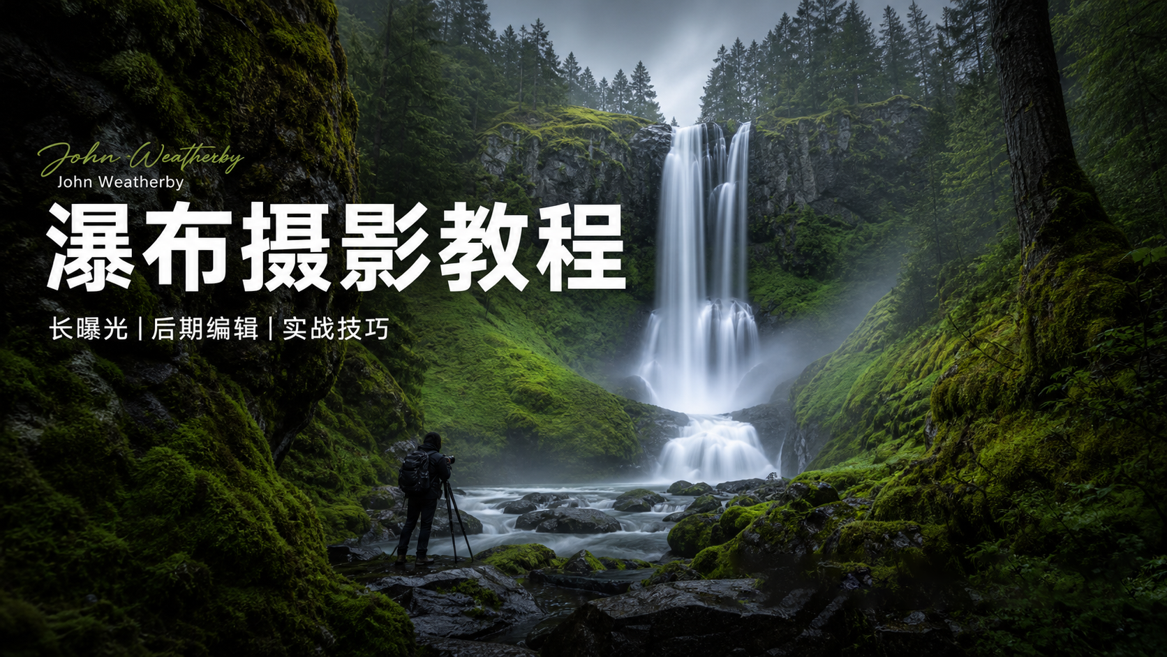 John Weatherby – 瀑布风光摄影及后期编辑教程-独家精翻中英字幕-美夕摄影