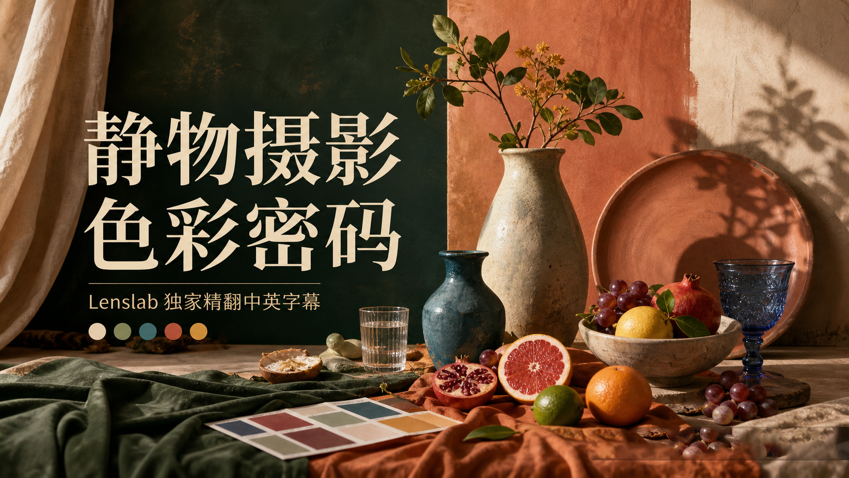 Lenslab静物摄影教程-破解静物摄影的色彩密码教程-独家精翻中英字幕-美夕摄影