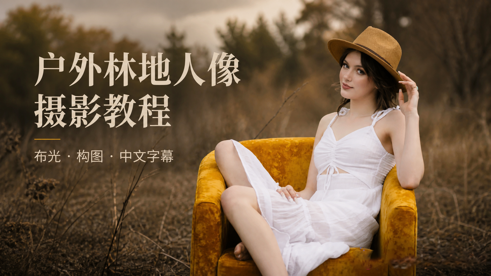 Nikki Closser 户外林地人像摄影布光构图教程-独家精翻中英字幕-美夕摄影