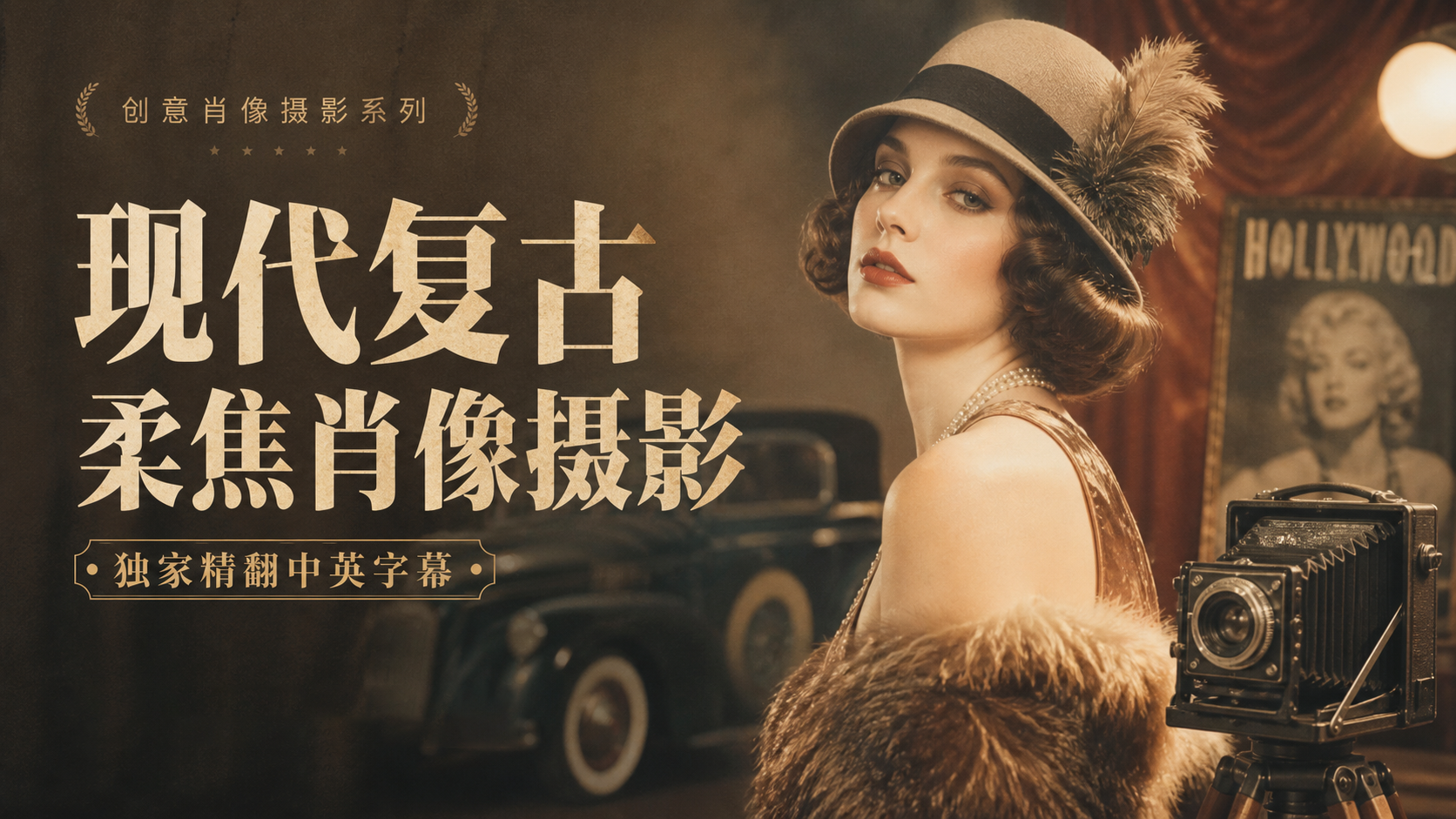 创意肖像摄影系列-现代复古创意柔焦肖像摄影教程-独家精翻中英字幕-美夕摄影