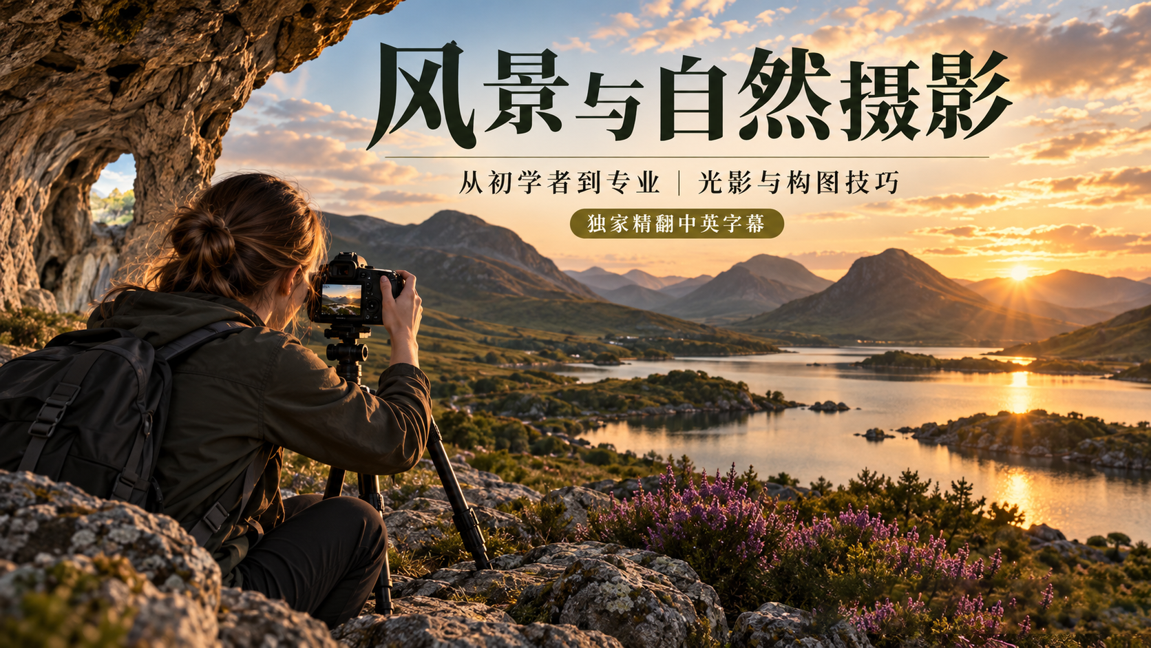 风景与自然摄影-从初学者到专业的光影与构图技巧-独家精翻中英字幕-美夕摄影