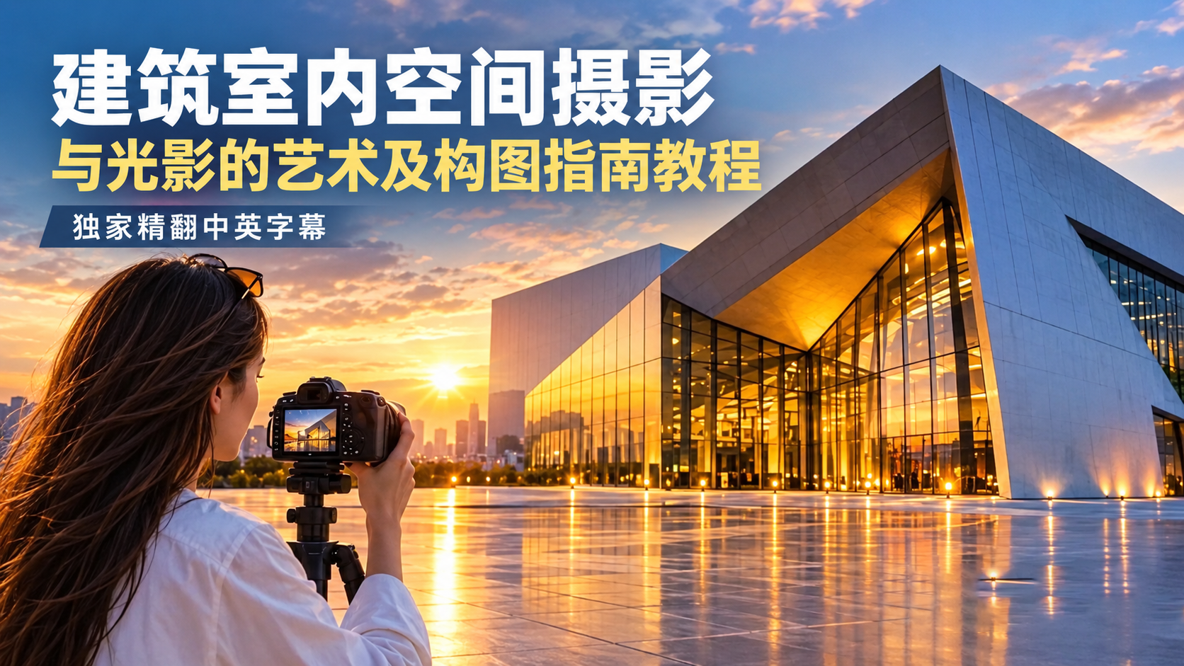 建筑室内空间摄影与光影的艺术及构图指南教程-独家精翻中英字幕-美夕摄影