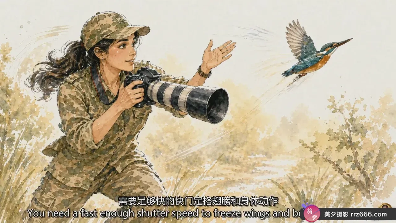 图片[5]-鸟类摄影简易版-拍摄更清晰有意义的鸟类照片教程-独家精翻中英字幕-美夕摄影
