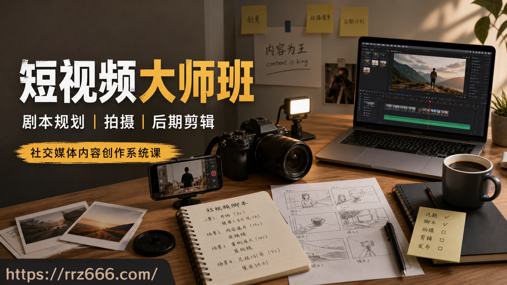 社交媒体短视频剧本规划拍摄后期剪辑短视频大师班-独家精翻中英字幕-美夕摄影