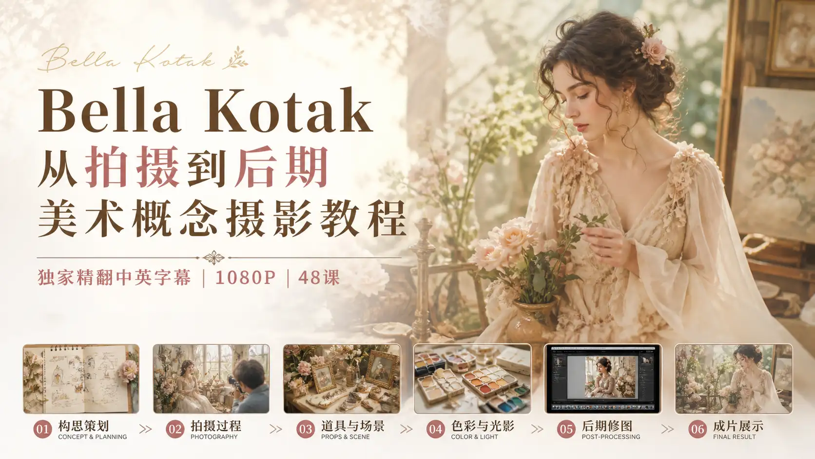 Bella Kotak从拍摄到后期美术概念摄影教程-独家精翻中英字幕-美夕摄影