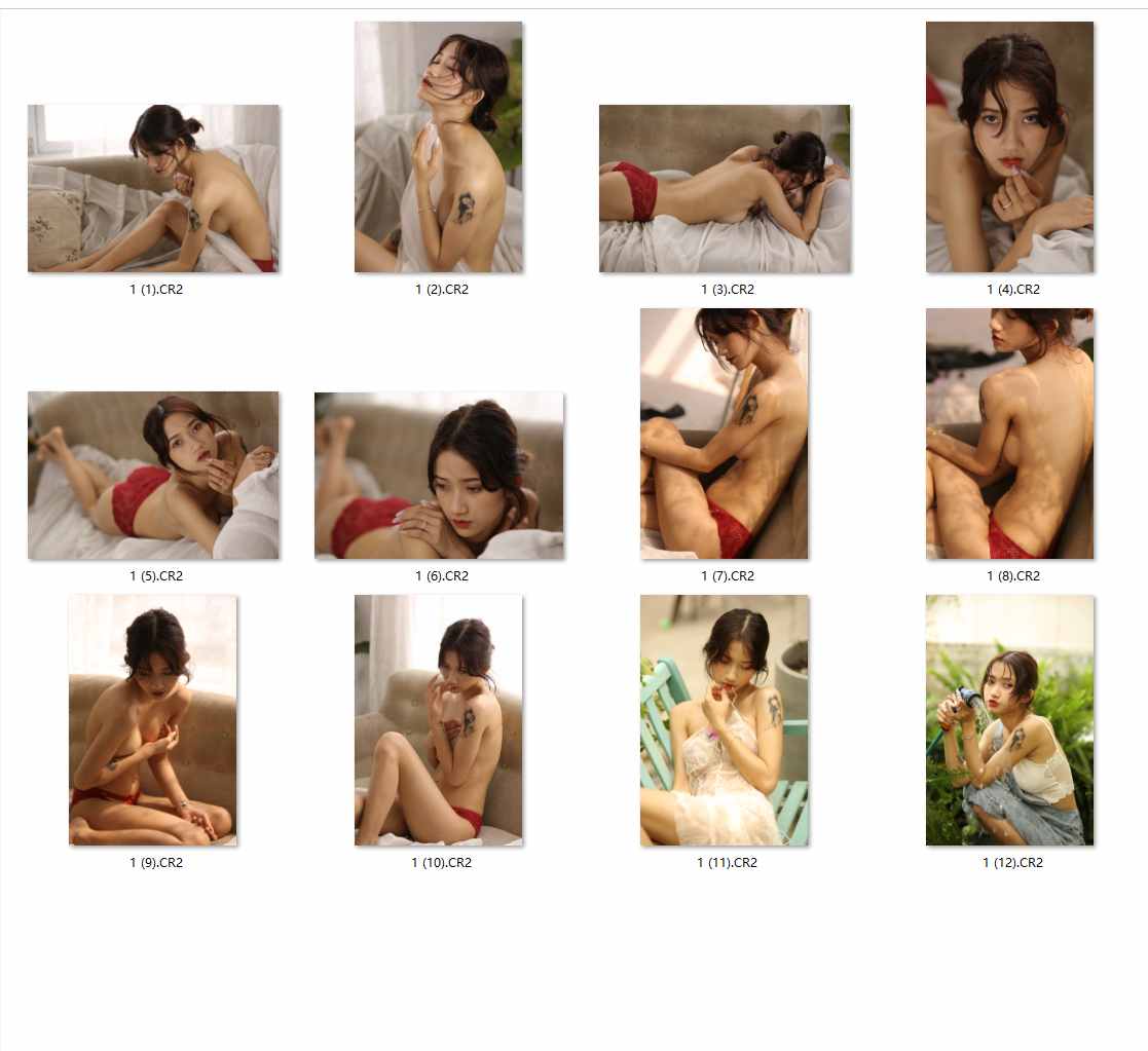 图片[2]-12张室内高空内衣美女人像RAW原片CR2格式人像精修调色练习素材-美夕摄影