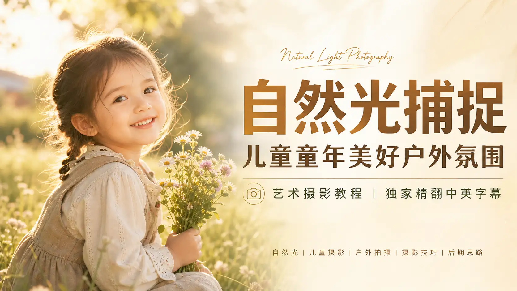 Domestika-儿童自然光摄影入门教程-精翻中英字幕-美夕摄影