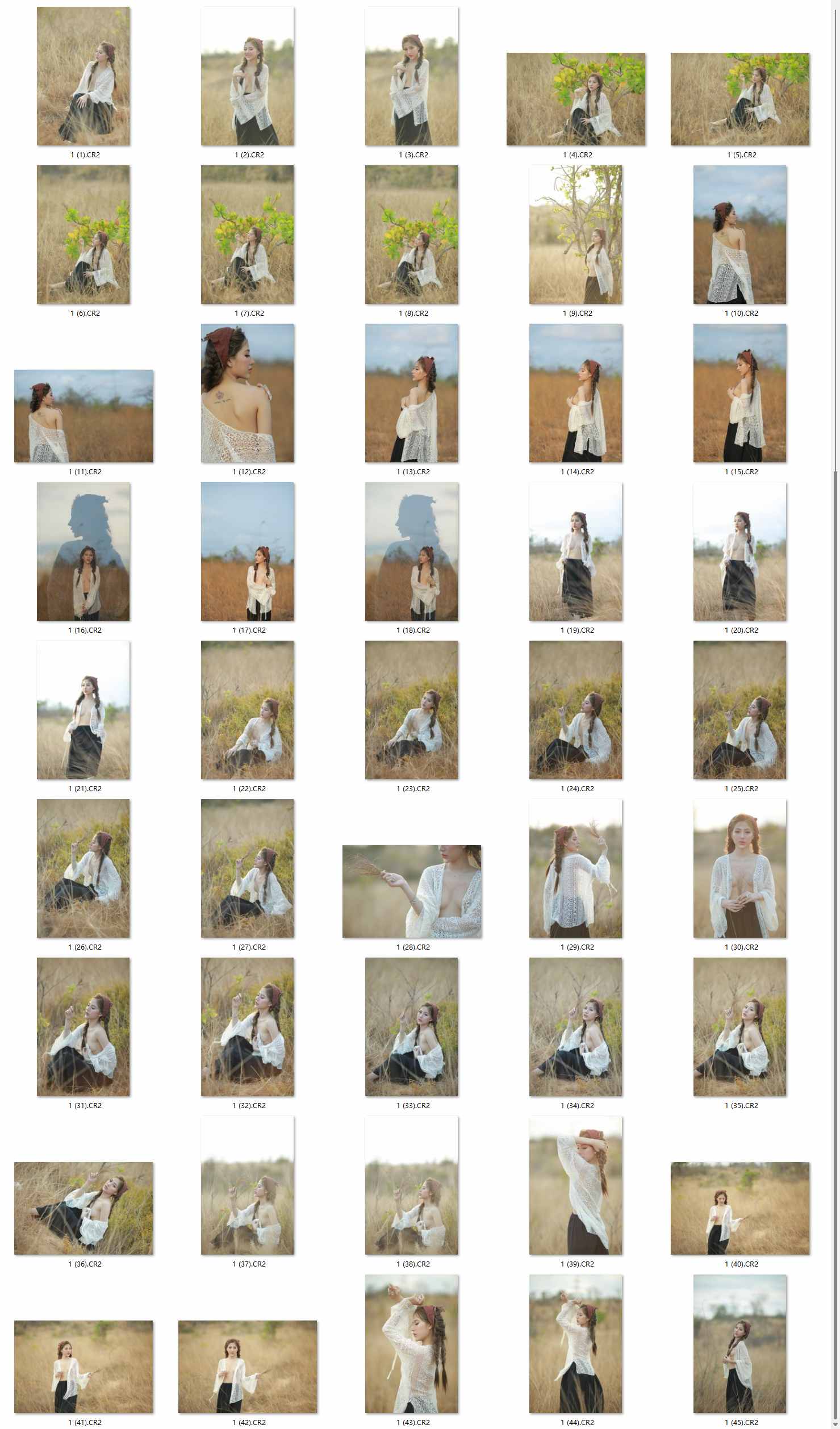 图片[2]-44张美女户外约拍私房人像RAW原片佳能5D3 CR2格式调色练习素材