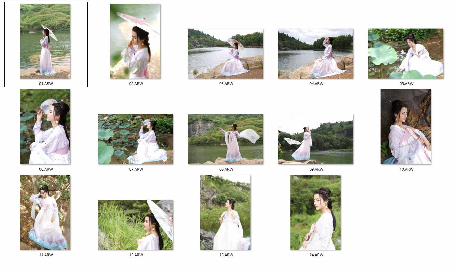 图片[2]-14张三生三世十里桃花RAW古装原图-唐风古装荷花美女（索尼A7M2）