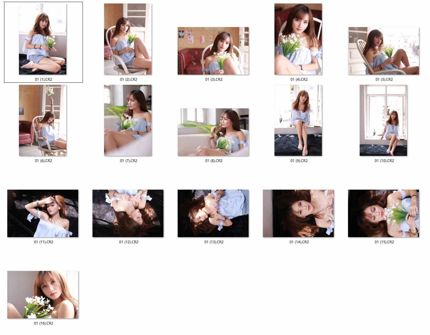 图片[2]-16张房间少女私房写真摄影RAW原片CR2格式人像调色练习素材
