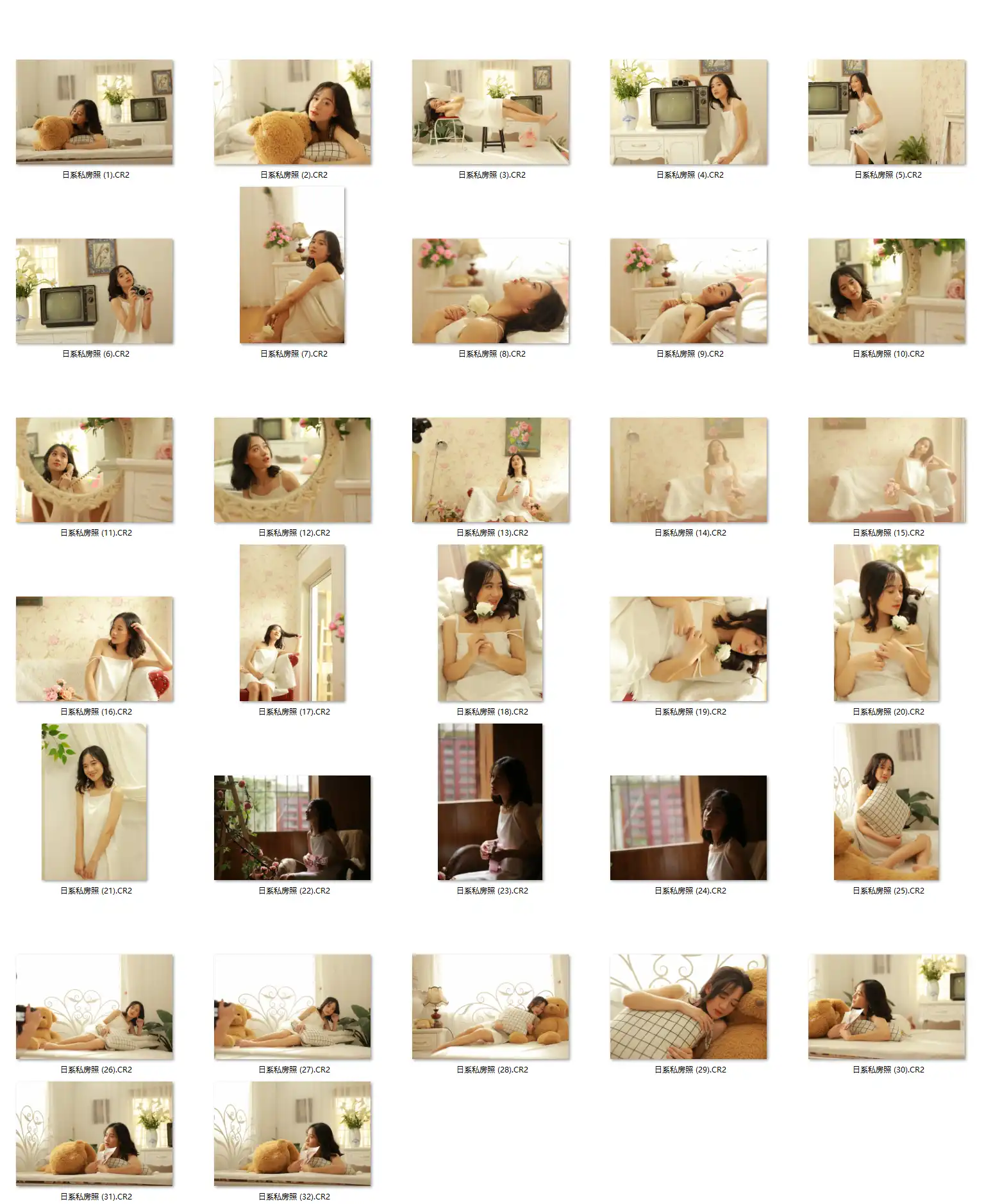 图片[2]-32张一组日系私房写真RAW原图CR2格式人像调色练习素材